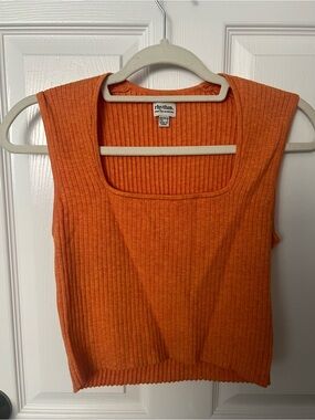 Rhythm Women's Ribbed Square-Neck Tank Top - Orange